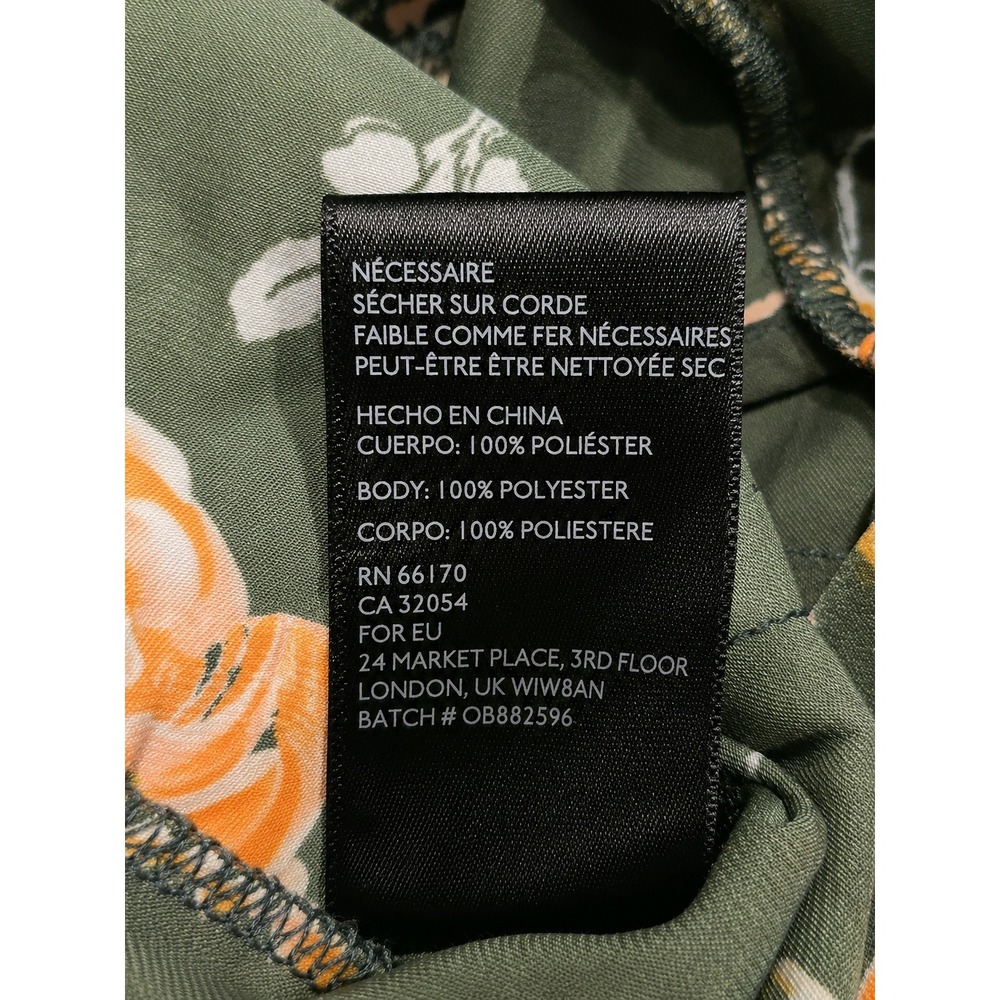 Urban Outfitters Floral Wide Leg Jumpsuit Women's Medium Green Orange Boho Maxi - Picture 5 of 5